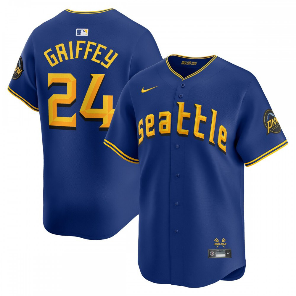 Ken Griffey Jr. Seattle Mariners City Connect Retired Player Jersey - Royal-Pro Kit Vault | Brand New 26/27 Sports Jerseys